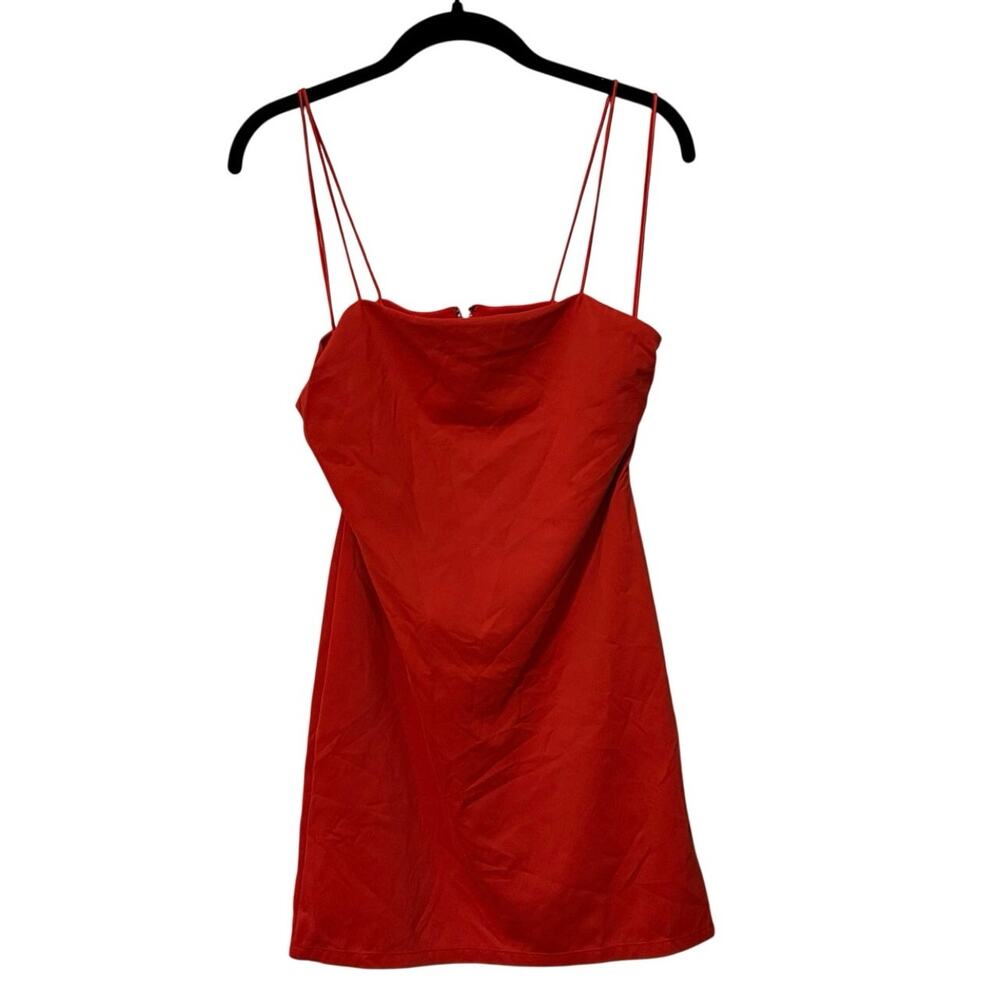 Alice + Olivia Red Cocktail Cut Out Fifi Slip Mini Dress Size 6 - Picture 3 of 7